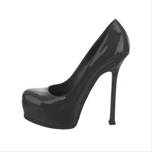 YSL Patent Leather Pump - 36.5 dark grey